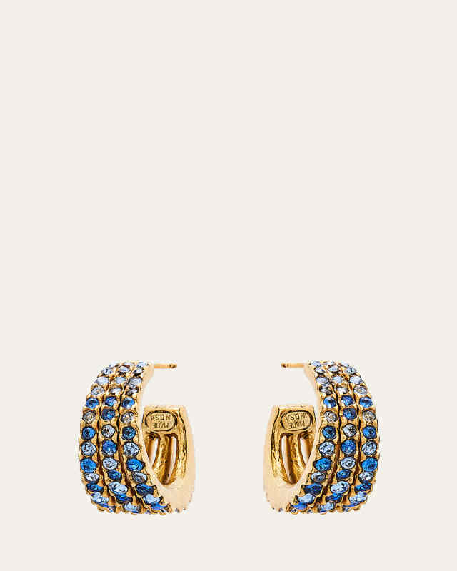 Chaton Hoop Earrings